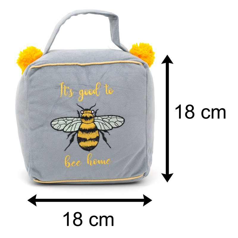 Mimms Bee Fabric Weighted Floor Stop