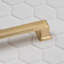 Brushed Brass Square D-Bar Handle and Coordinating Square Knob-126282156