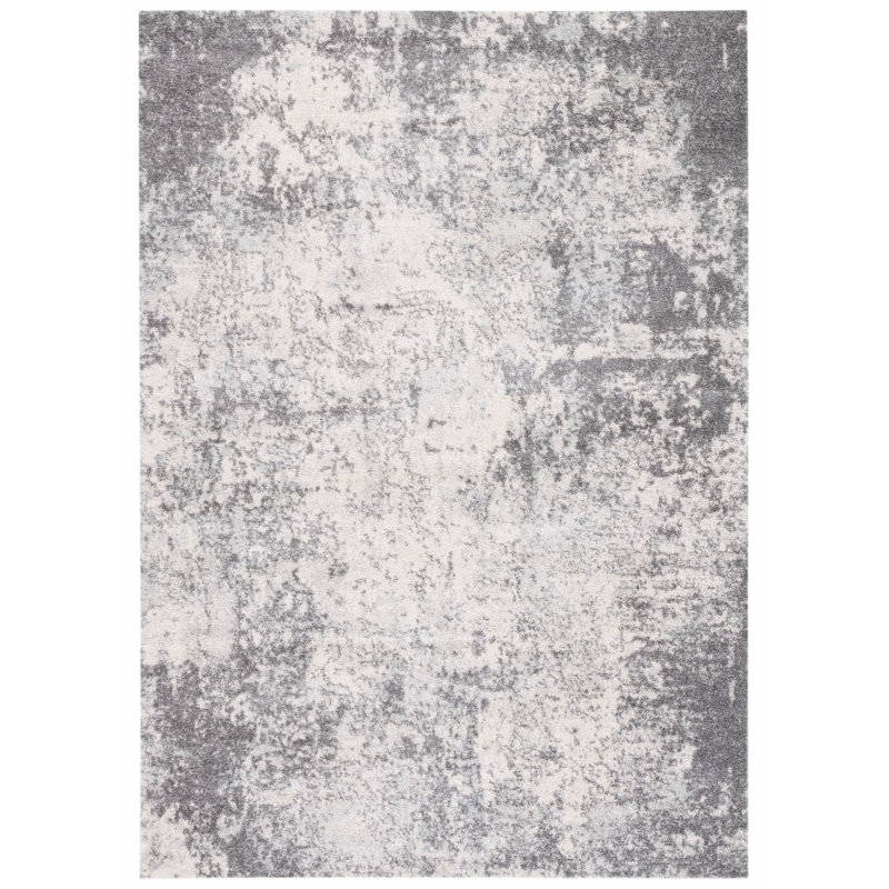 Tapis ivoire / gris Tulum 284, Rectangle 8 pi x 10 pi