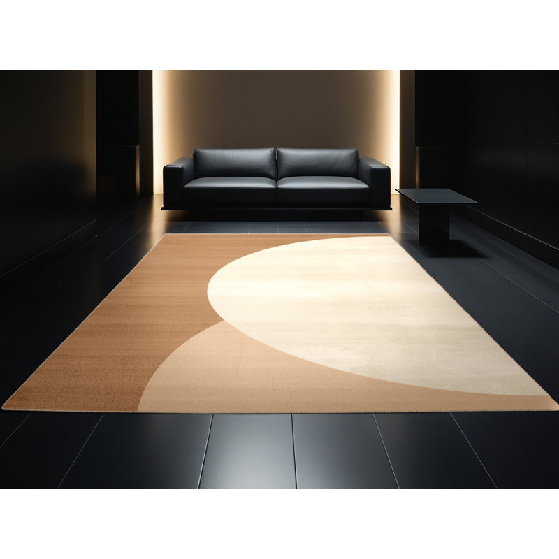 Tapis beige lavable à la machine Bemott, 5 x 7