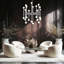 Lustre spoutnik 24 lumières façon bougie au fini chrome