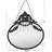 Pabst Pewter Framed Wall Mirror with Decorative Chain and Antique Finish-1131672442