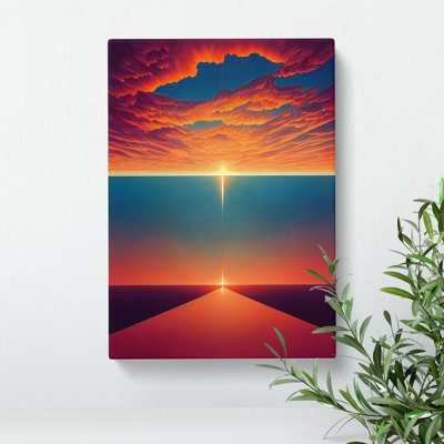 Super Abstract Sunset - Wrapped Canvas Print