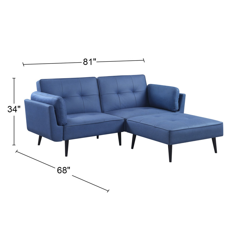 Albana 81'' Upholstered Tufted Convertible Sofa