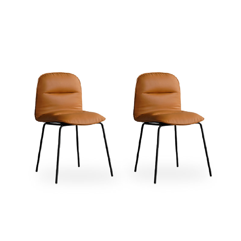 Chaise en cuir Nordic, Orange