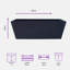 Bini Window Box, Contemporary Concrete Effect Plant Pot, Outdoor Windowsill Planter with Drainage Plug-166005203-166005201