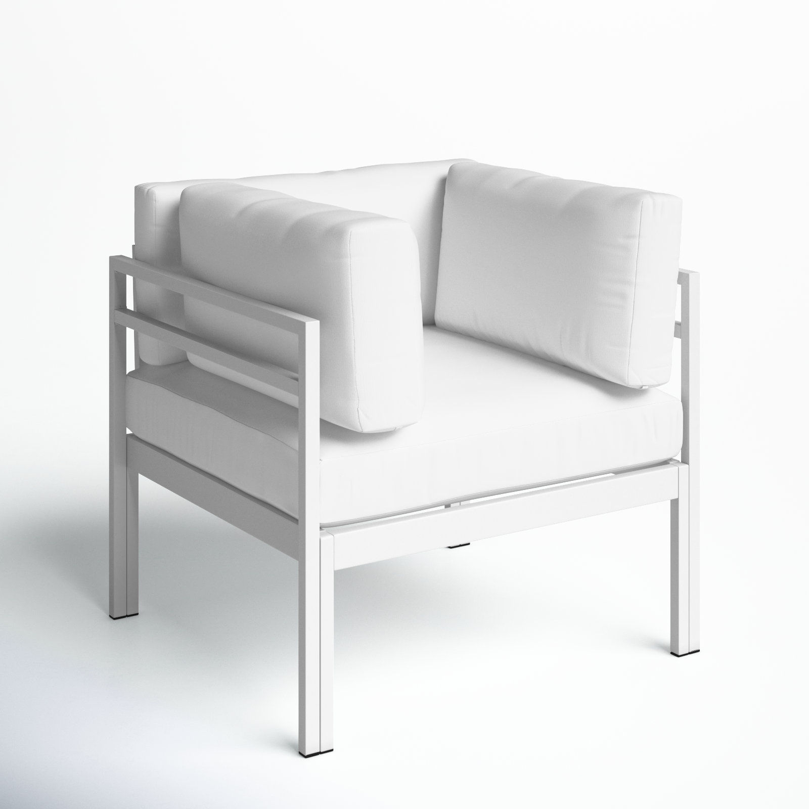 Novae Patio Lounge Chair, White