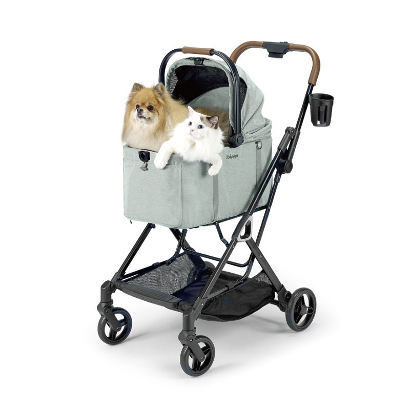 Petite poussette amovible pour animaux Tinker, Vert sauge