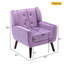 Jaqueze Upholstered Polyester Tufted Square Arm Accent chair-1875839032