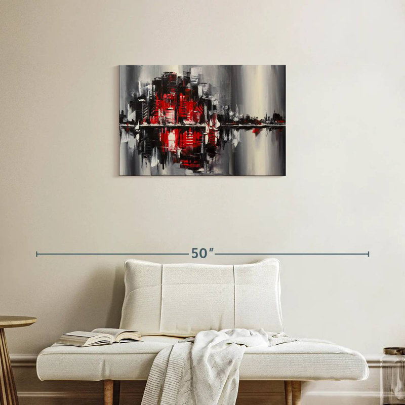 Sireci Abstract Cityscape, 20" H x 30" W