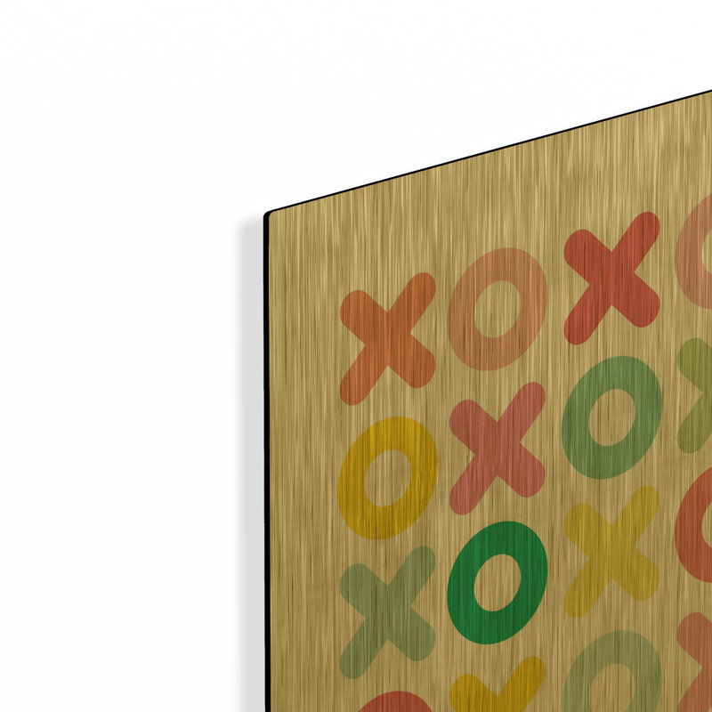 «Love You Lots» par Ann Kelle, art mural en métal doré, 16 po x 24 po, 16 po x 24 po