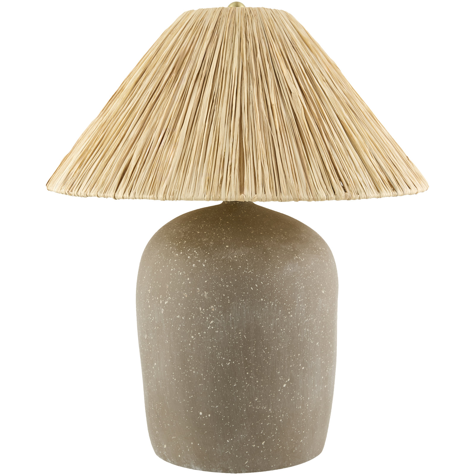 Danica Ceramic Table Lamp, Brown, Seagrass Empire