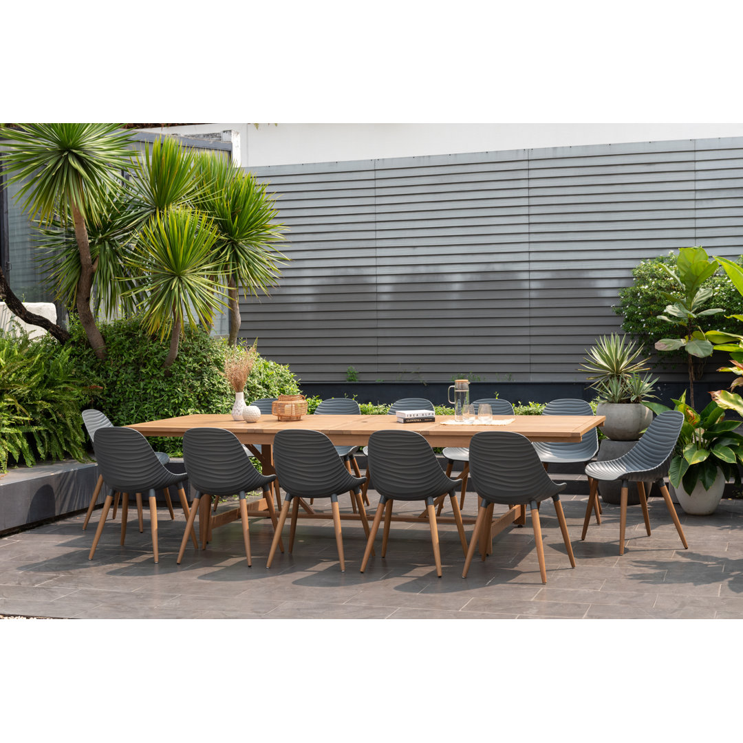 Anautica Outdoor Patio 5pc 100% FSC Certified Wood Dining Set Lark Manor™