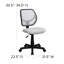 Chaise de bureau pivotante en filet à dossier bas et dossier carré incurvé-223910116-223910115