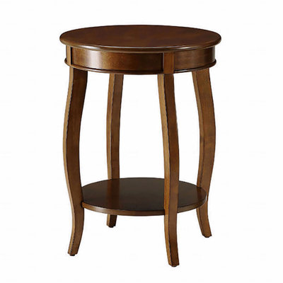 Table d'appoint ronde avec tablette inférieure