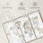 " White Marble World Map " 3 Piece Art Set-93025344