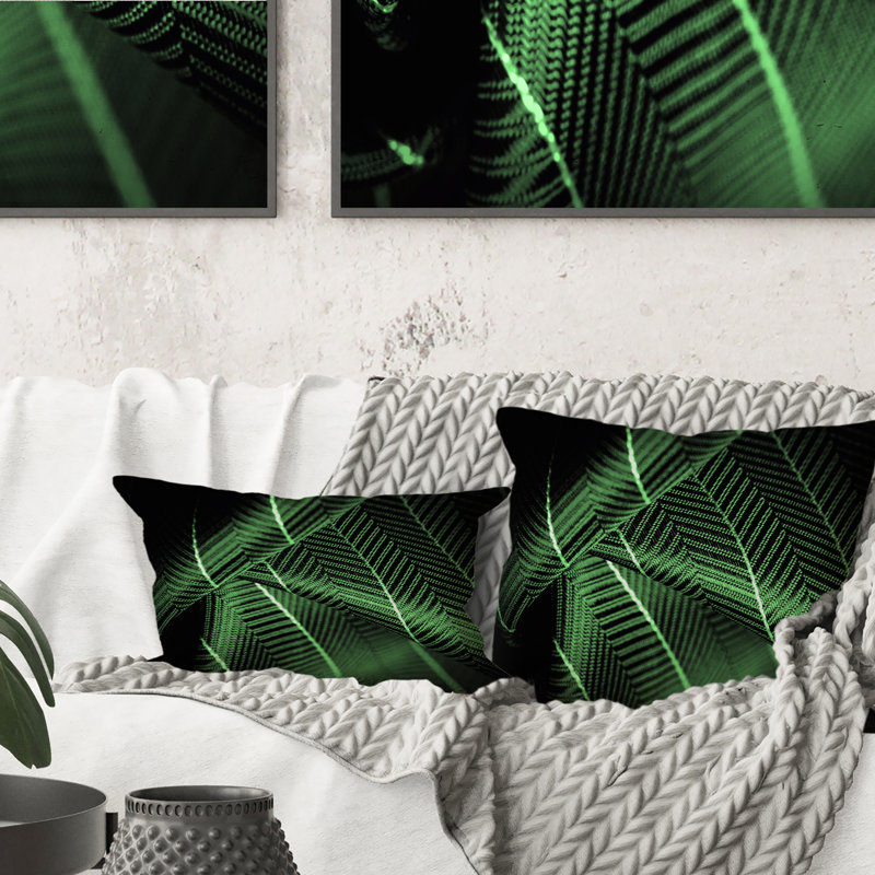 Tissu en soie vert foncé avec une fine rayure blanche à motif I, 18 po x 18 po