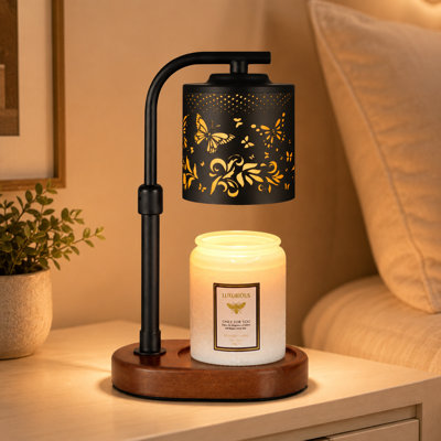 Lampe-bougie papillon avec minuteur pour femme