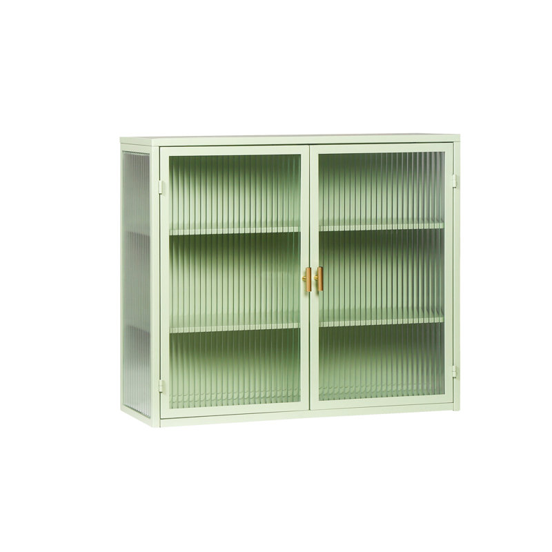 27.27" Two-Door Cabinet With Three Storage, Suits Entryway, Living Room, Bathroom, Dining Mint Entice Three Cabinet, Maximizes Storage Space In Your Home