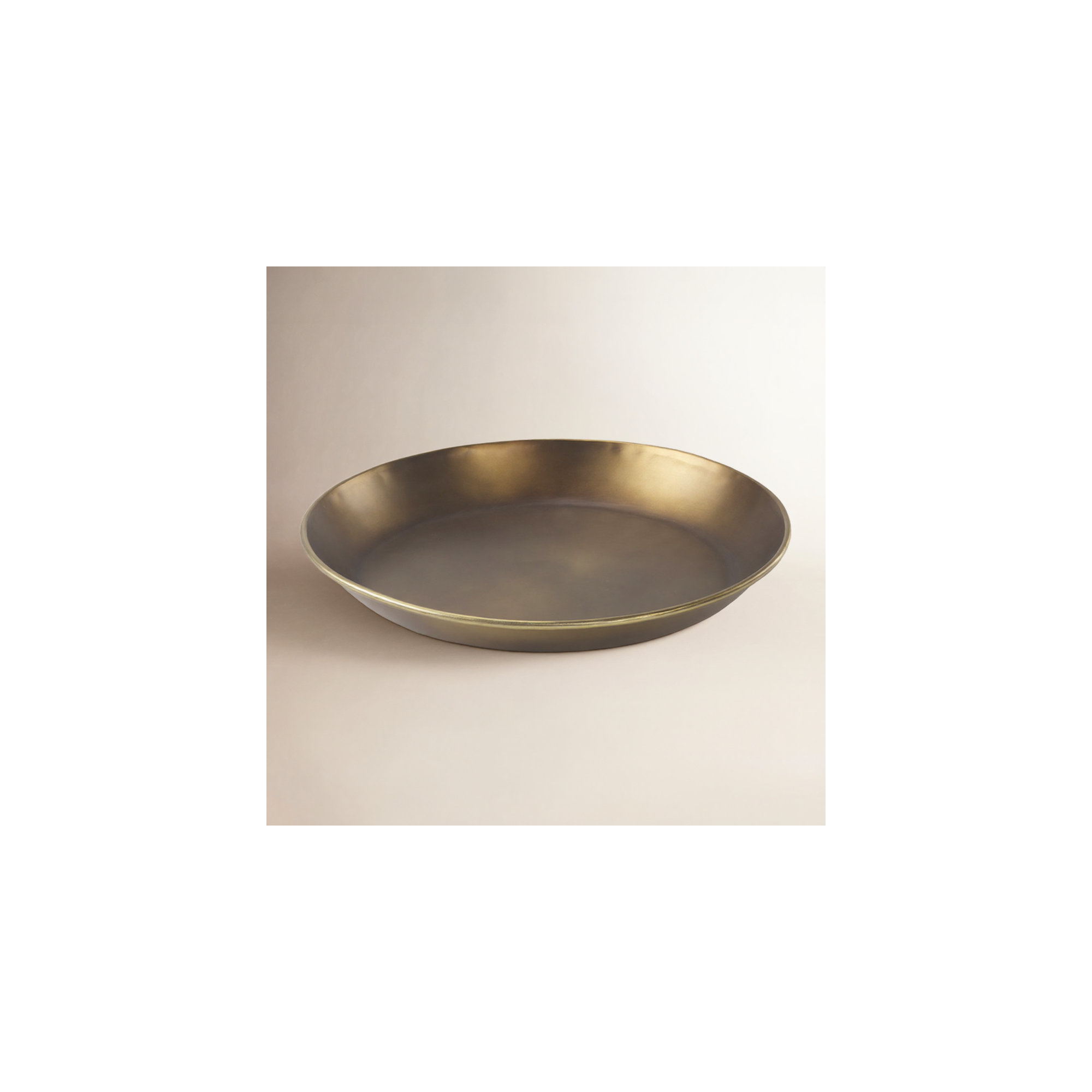Ardis Metal Tray - Set of 1, 1.5" H x 16" W x 16" D