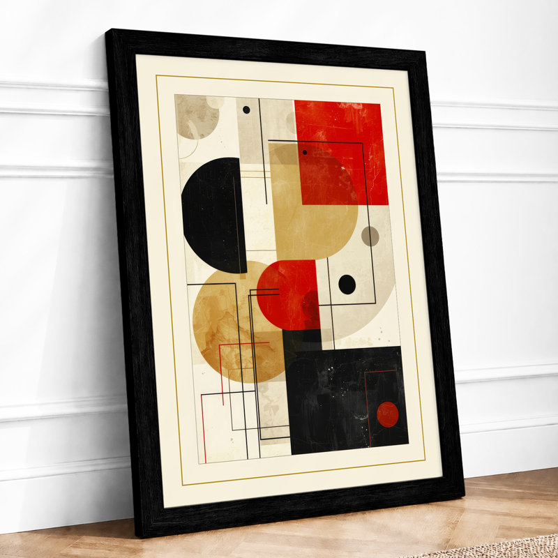 Balance Geometric - Framed Print, A1 - 84.1 x 59.4 cm, Black
