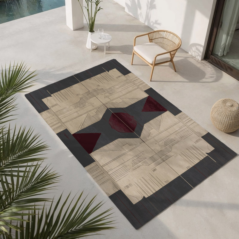 Tapis intérieur et extérieur Heirloom Harmony, Rectangle 5 pi x 7 pi