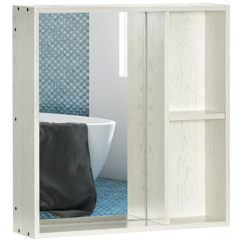 Armoire à pharmacie avec miroir 24,75 "x 25,5" Kleankin, H 25,5 po x l 24,75 po x P 6 po