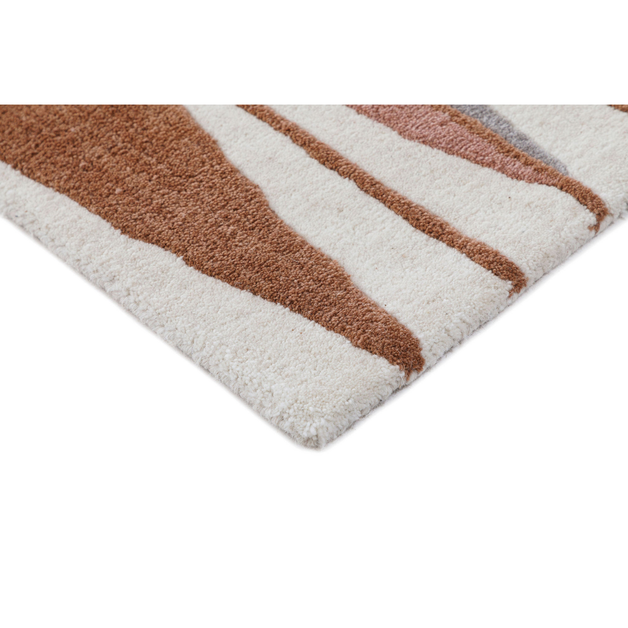 Woodcliff Hand Tufted Wool Brown Rug, Rectangle 2' x 3'