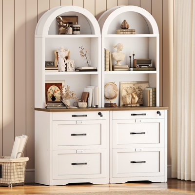 Classeur à 3 tiroirs avec serrure, idéal pour le bureau à domicile

Classeur en bois de style champêtre avec tablette de rangement, support pour imprimante, compatible avec les formats Lettre et A4