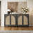 Boho - Rattan Sideboard With Adjustable Shelves-965670566