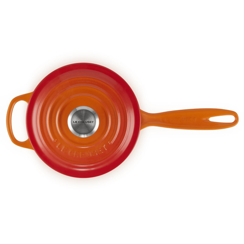 Le Creuset Enameled Cast Iron Saucepan with Lid, 2.25 qt., Flame
