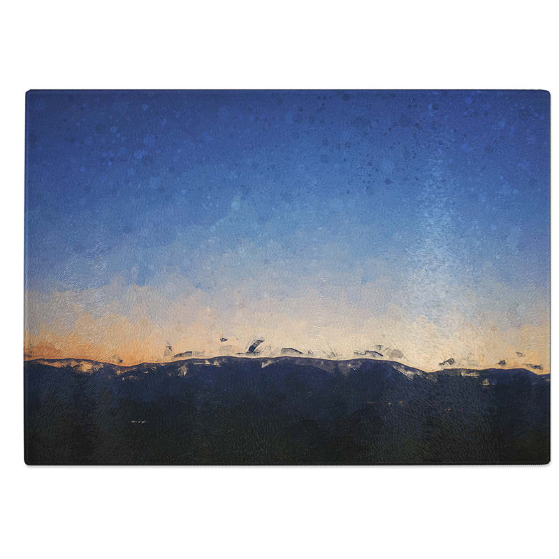 Glass Mountain Under The Blue Sky in Abstract Chopping Board, 39 cm W x 28.5 cm L