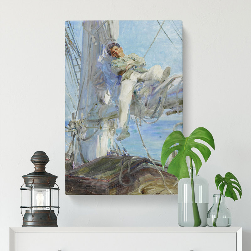 Sleeping Sailor by Henry Scott Tuke - Wrapped Canvas Painting, 76cm H x 50cm W x 3cm D