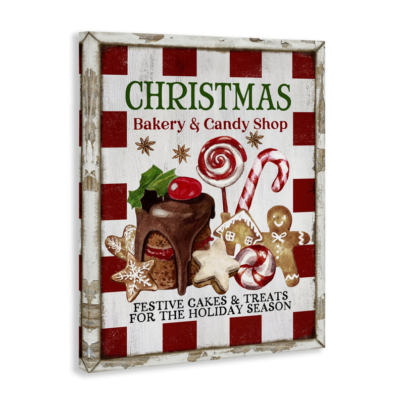 Art mural sur toile Christmas Bakery & Candy par Creatif Belle, H 48 po x l 48 po