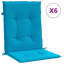 Coussin de chaise de patio à dossier bas 6 pièces 39,4 x 19,7 x 1,2 po-666480408