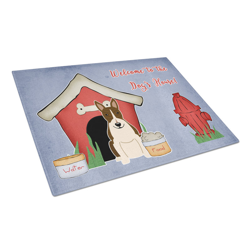 Caroline's Treasures Dog House Glass Bull Terrier Dark Cutting Board, Dark Brindle