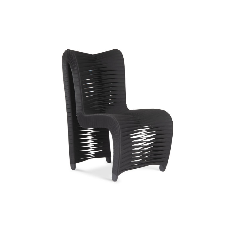 Seat Belt Dining Chair High Back Black