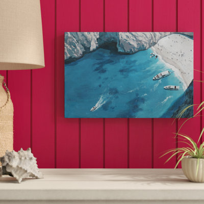 Blue Cove - Wrapped Canvas Painting