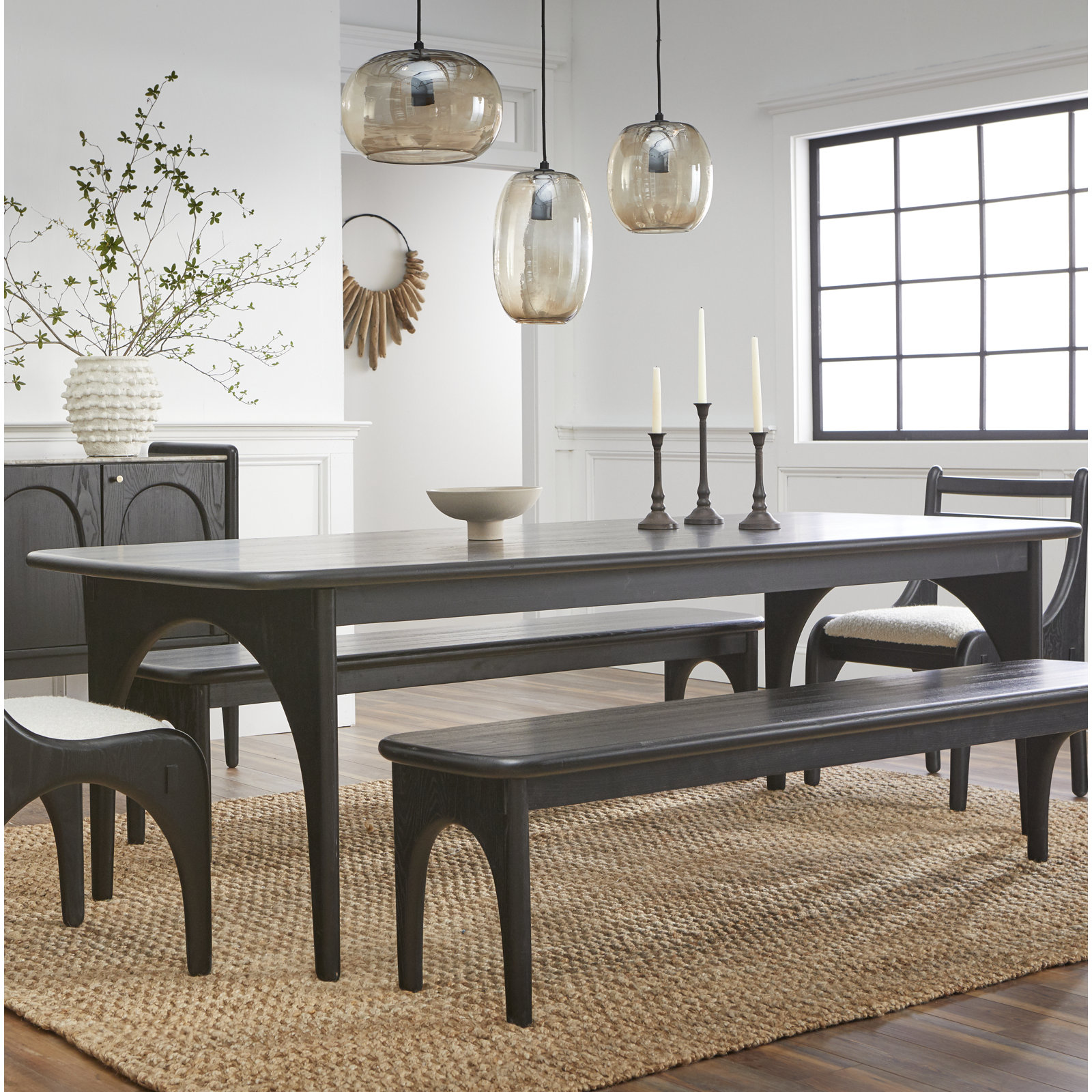 Umbria 96'' Dining Table, Charcoal