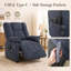 Fauteuil inclinable électrique, ajustement de 90 ° à 160 ° avec télécommande, bleu-125024176