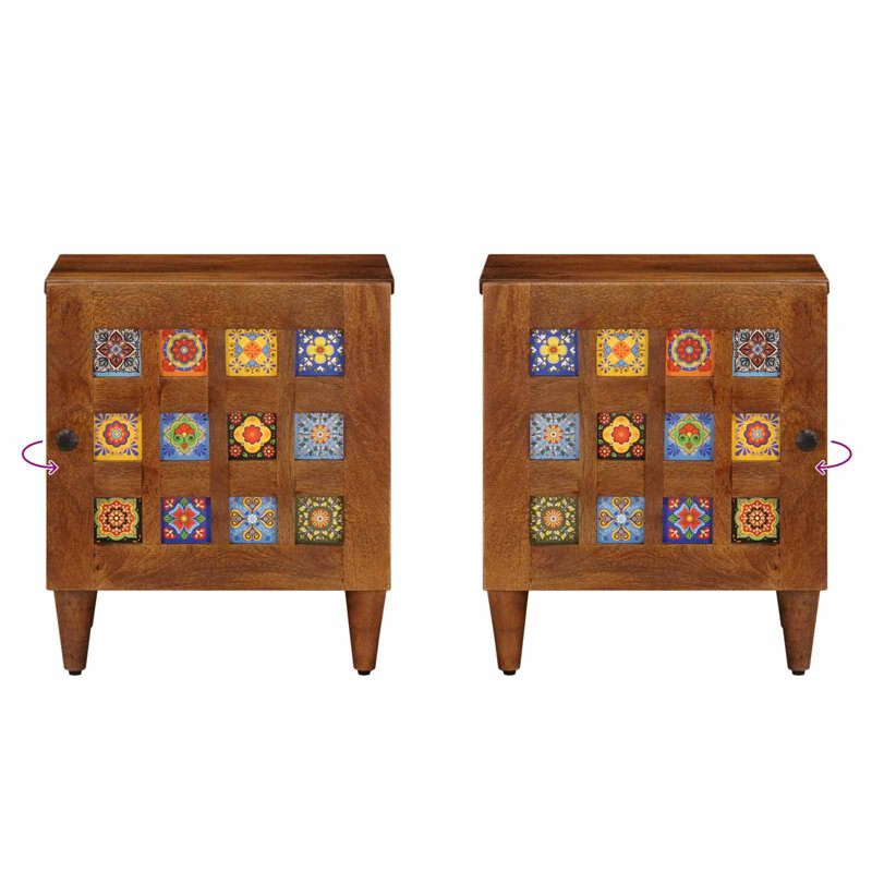 40cm W Solid Wood Bedside Table