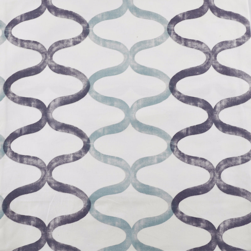 Housse de coussin en coton Illusions, Bleu