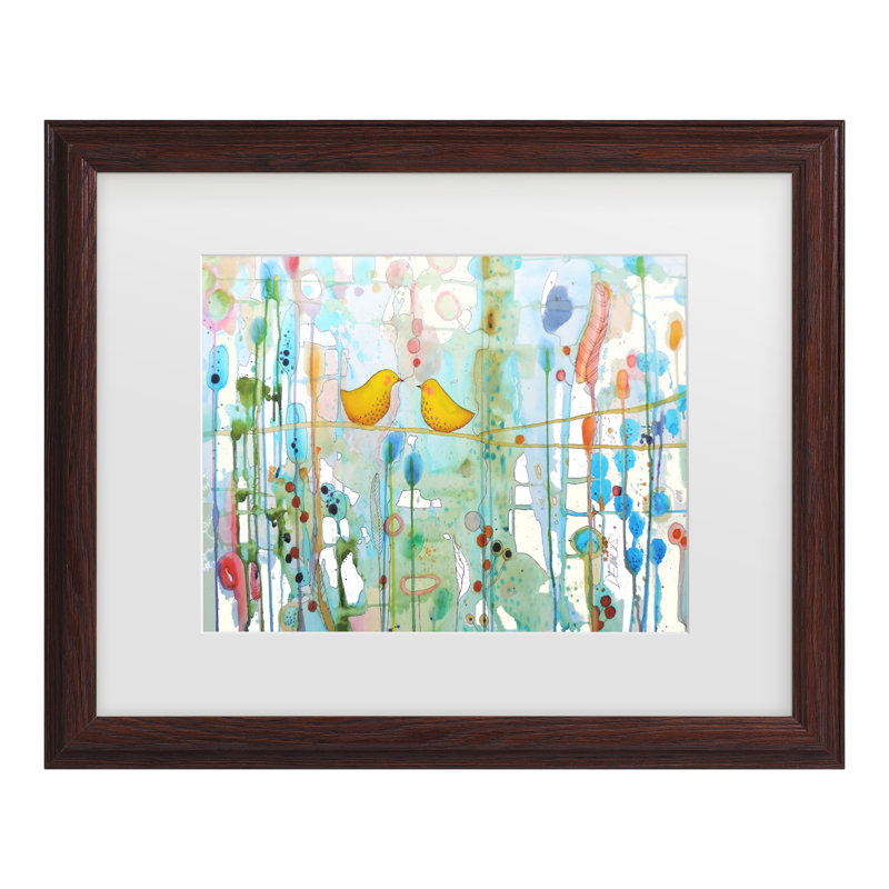 Art encadré «Dans chaque cœur» de Sylvie Demers, Brun, H 13,75 po x l 16,75 po x P 0,75 po