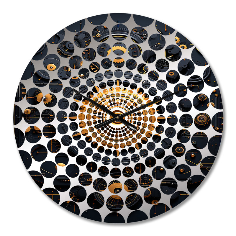 Liannys - Horloge murale géométrique abstraite, Médium