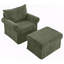 Chaise d'appoint avec repose-pieds, canapé simple pour salon, chambre à coucher, appartement-134601449