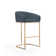 Lioba Upholstered Counter Stool with Metal Frame