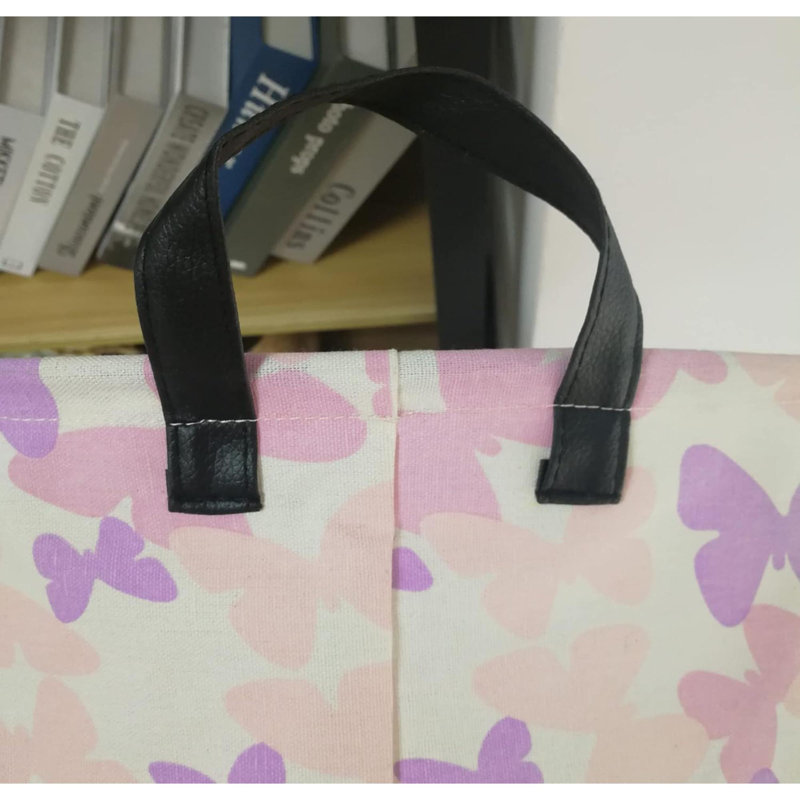 Panier à linge rond avec paniers à linge avec poignées, panier de rangement pour panier à linge
