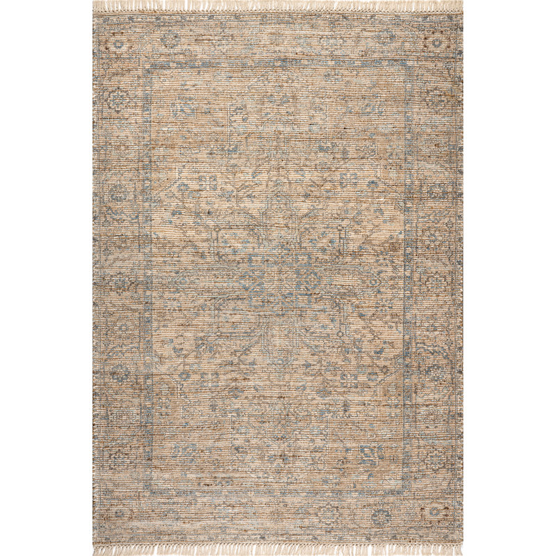 Persian Medallion Tassel Area Rug, Rectangle 9'6" x 13'6"