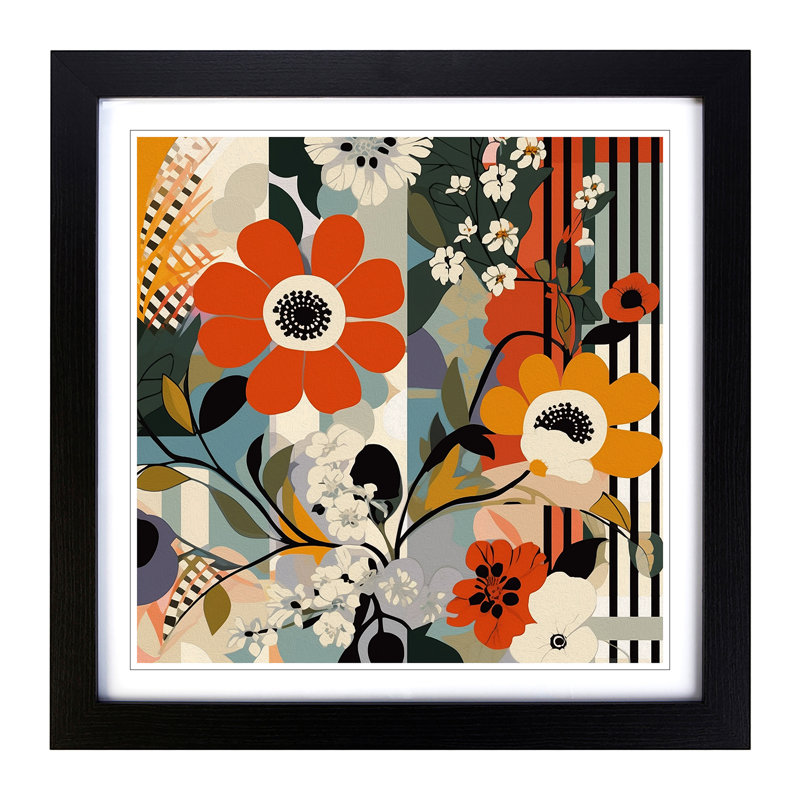 Single Picture Frame Print on Wood, Black
