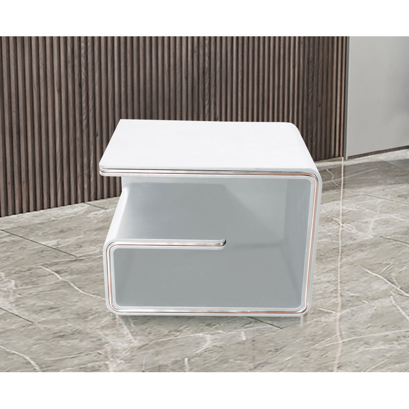 Table de chevet Greatime Great PN288BK-R, noir, Blanc